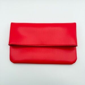 ✨ Neiman Marcus ✨ Elegant Red Fold-over Clutch Bag